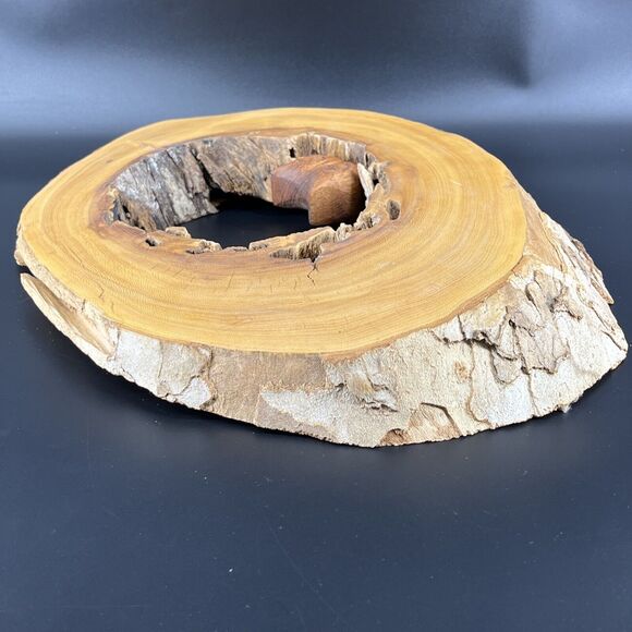 Burlwood Cut Live Edge Wood Slab Slice Owl Decor Unique OFAK Artwork - Picture 12 of 16